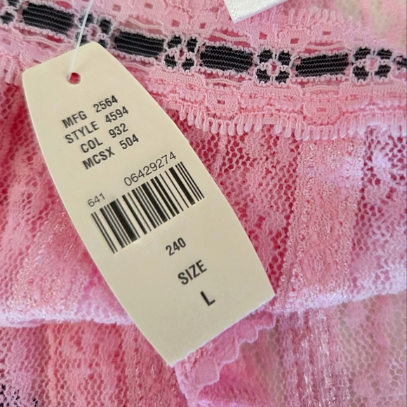 Victoria's Secret Vintage Pink Lace Hipster Cheeky Panty NWT Keyhole Bow HTF - Picture 10 of 12